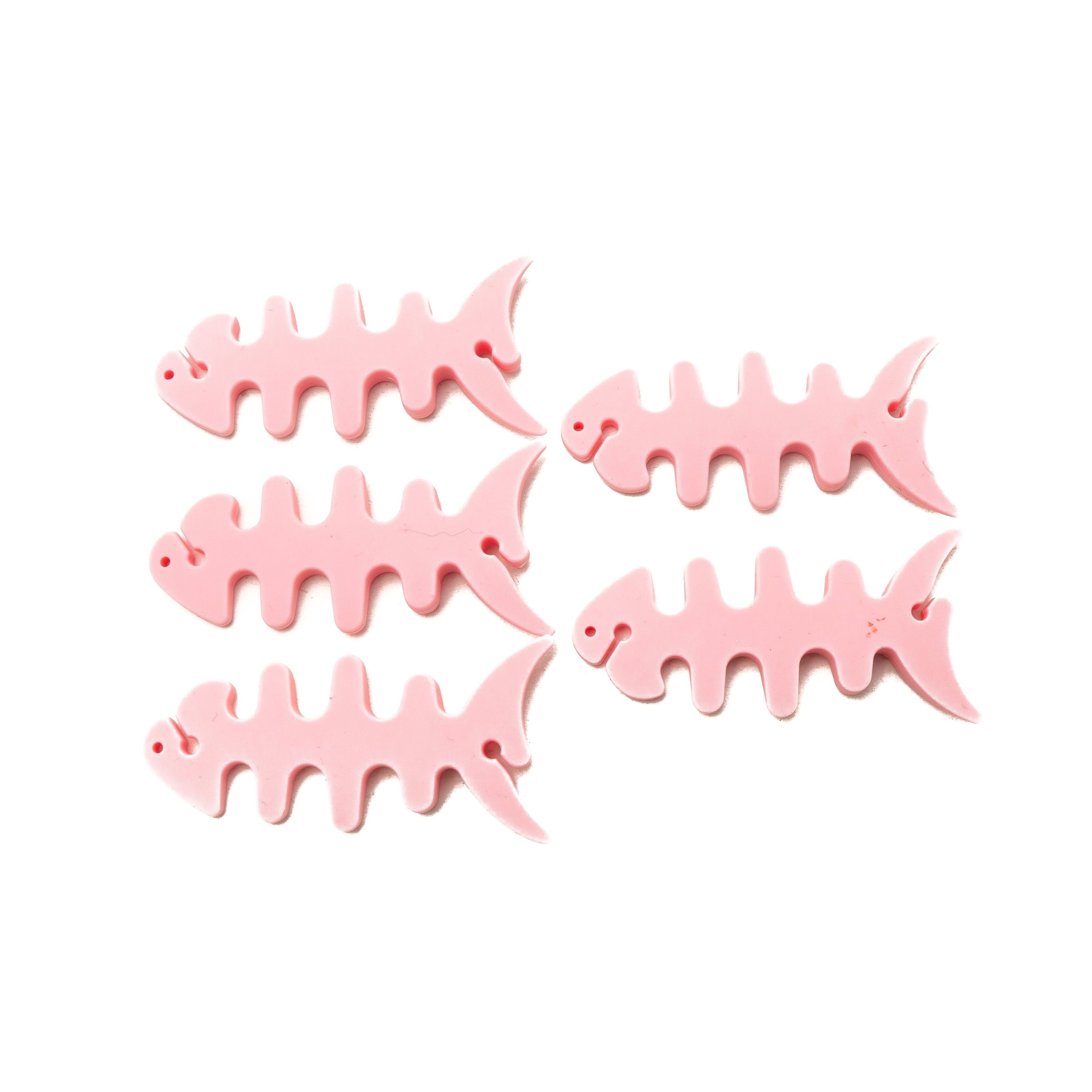 5er Set Kabel Organizer Wrap Fischform Silikon Aufroller Pink Praktischer Kabelschutz Und Aufwicklung