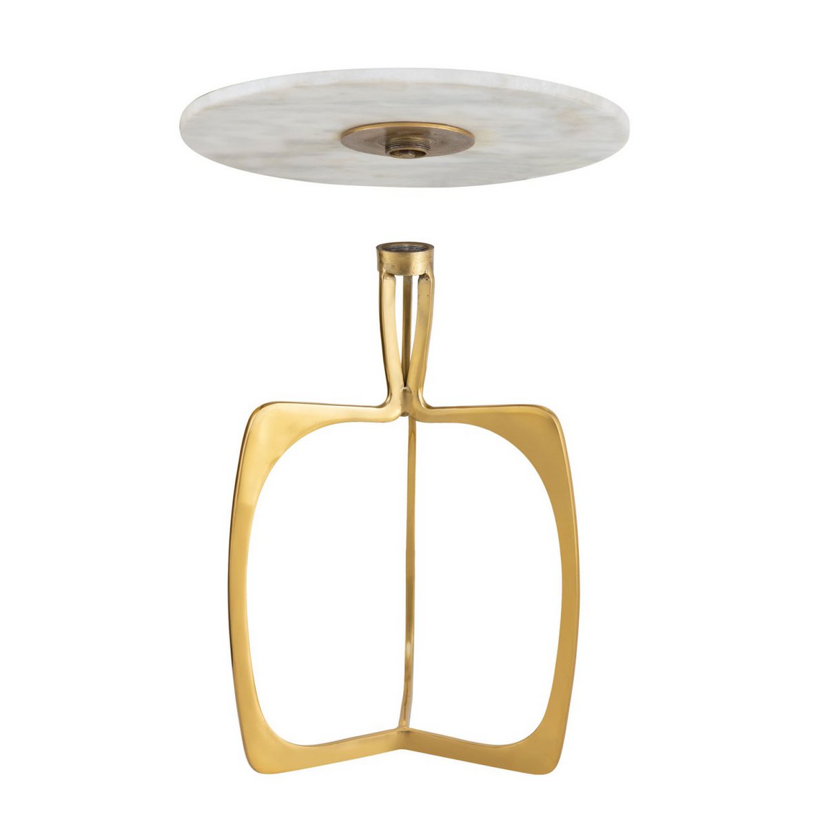 Beistelltisch - Metall rund ø 45 x 56 cm - Dekotisch - Marmor - Sohoo