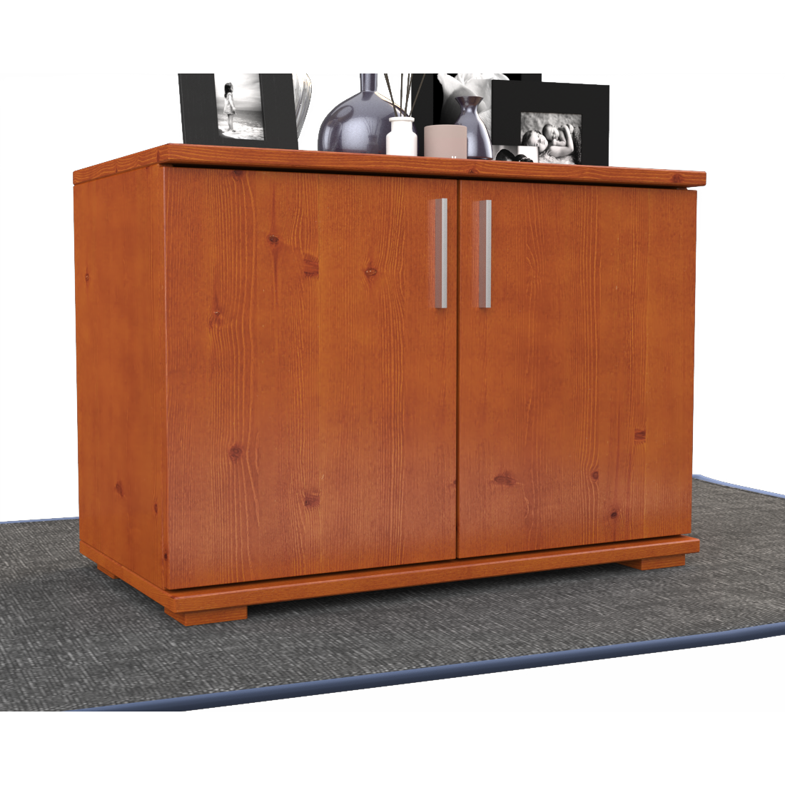 Nobis Kommode Sideboard | 2 Türig | 57cm hoch | 100% Bio Kiefer Massivholz