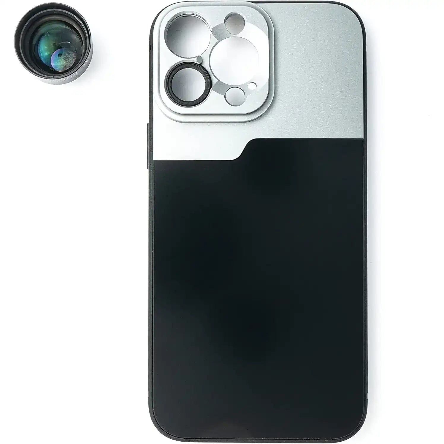 System Zoom Linse 3x Tele Objektiv Filter Mit Hülle Schwarz Für iPhone 14 Pro Hartschale