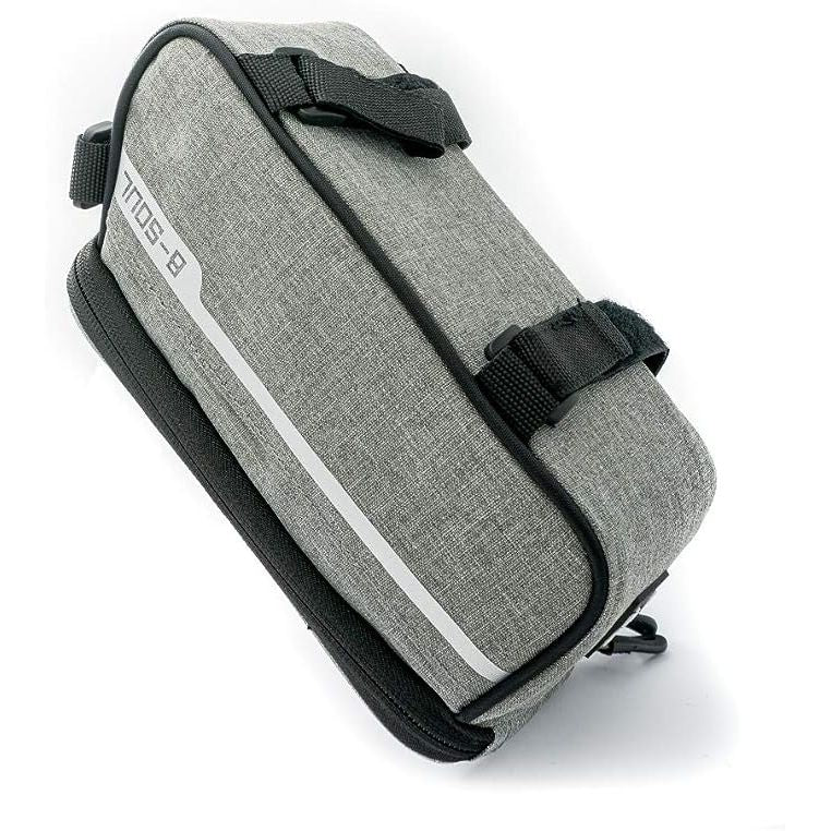 Fahrrad Tasche Halterung Für Smartphone Grau Mit Befestigung Am Rahmen Und Stauraum