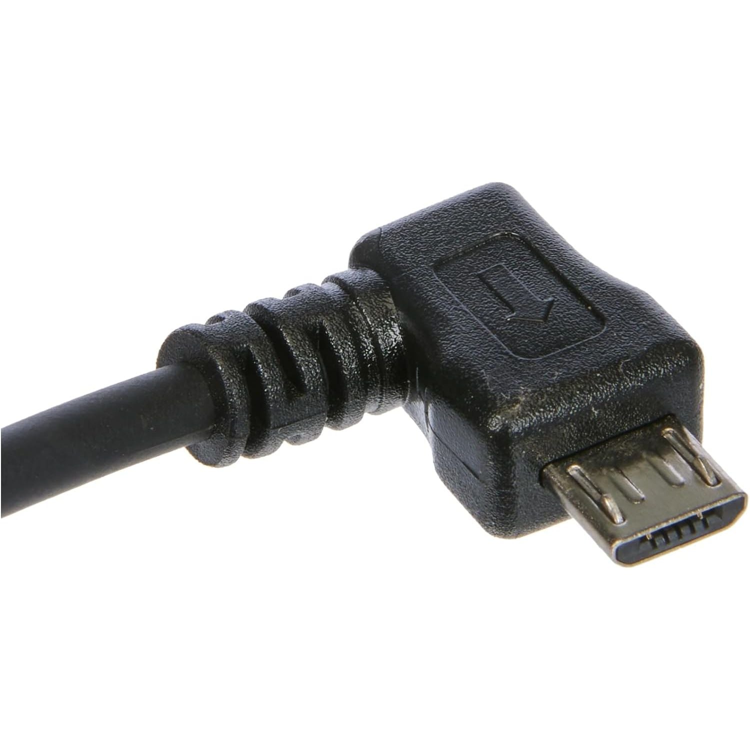 Micro USB 2.0 Kabel 50 cm mit 90 Grad Linkswinkelstecker USB A zu Micro B Daten und Ladekabel