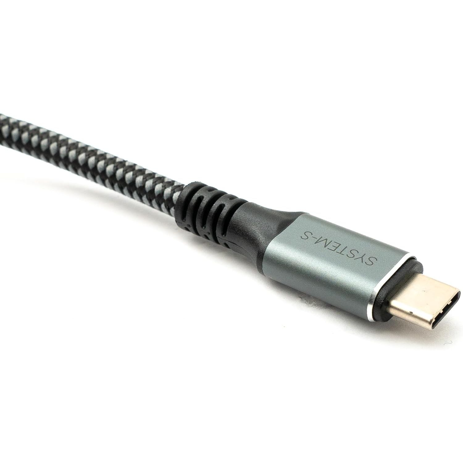 SYSTEM-S USB4 USB 50 cm Kabel Typ C Stecker zu Buchse geflochten 40 Gbit/s 240 W USB 4.0 Kabel