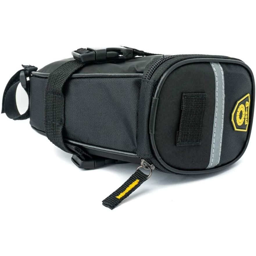 SYSTEM-S Fahrrad Sattel Tasche Halterung Befestigung wasserfest in Schwarz