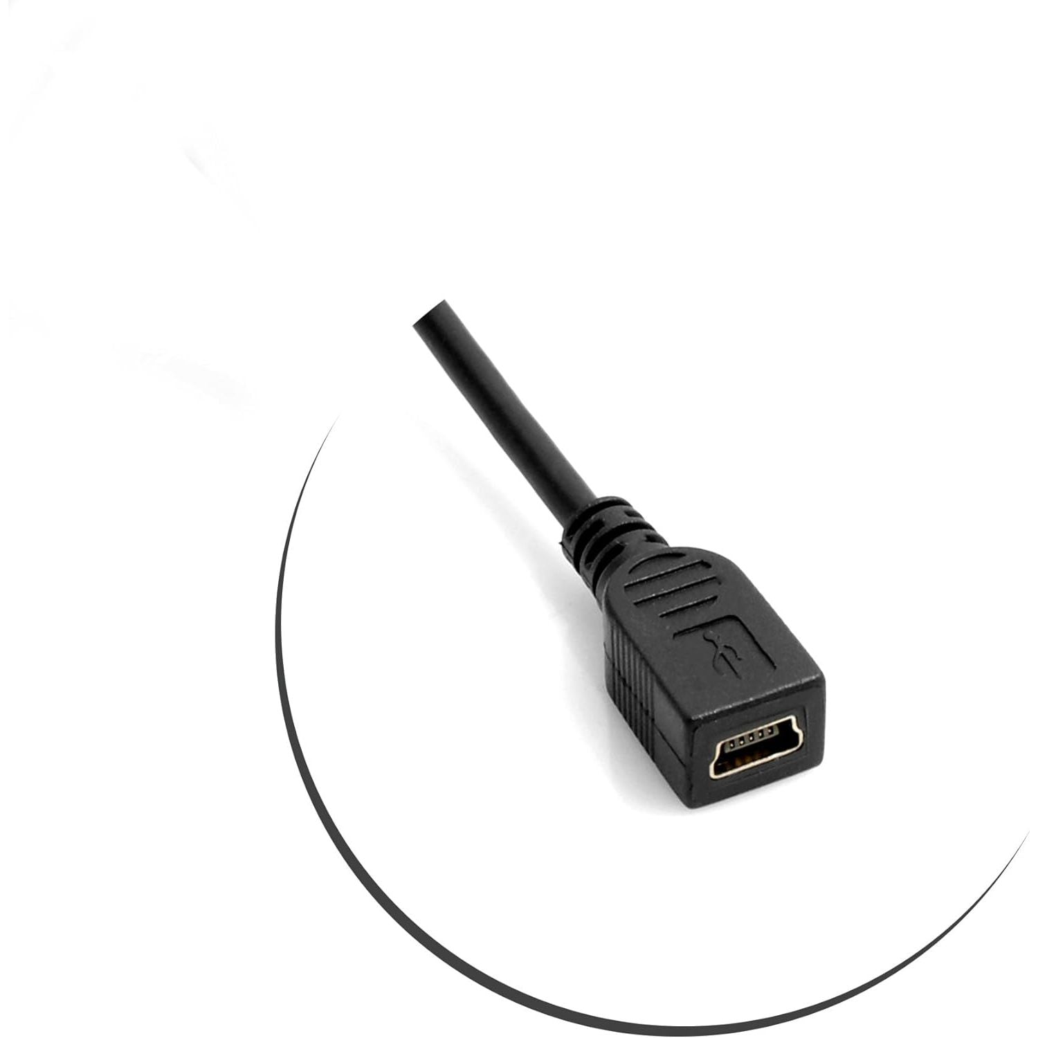 System-S Mini USB Kabel Mit Links Gewinkeltem Winkelstecker - Praktische Datenübertragung Und Aufladen 25 cm
