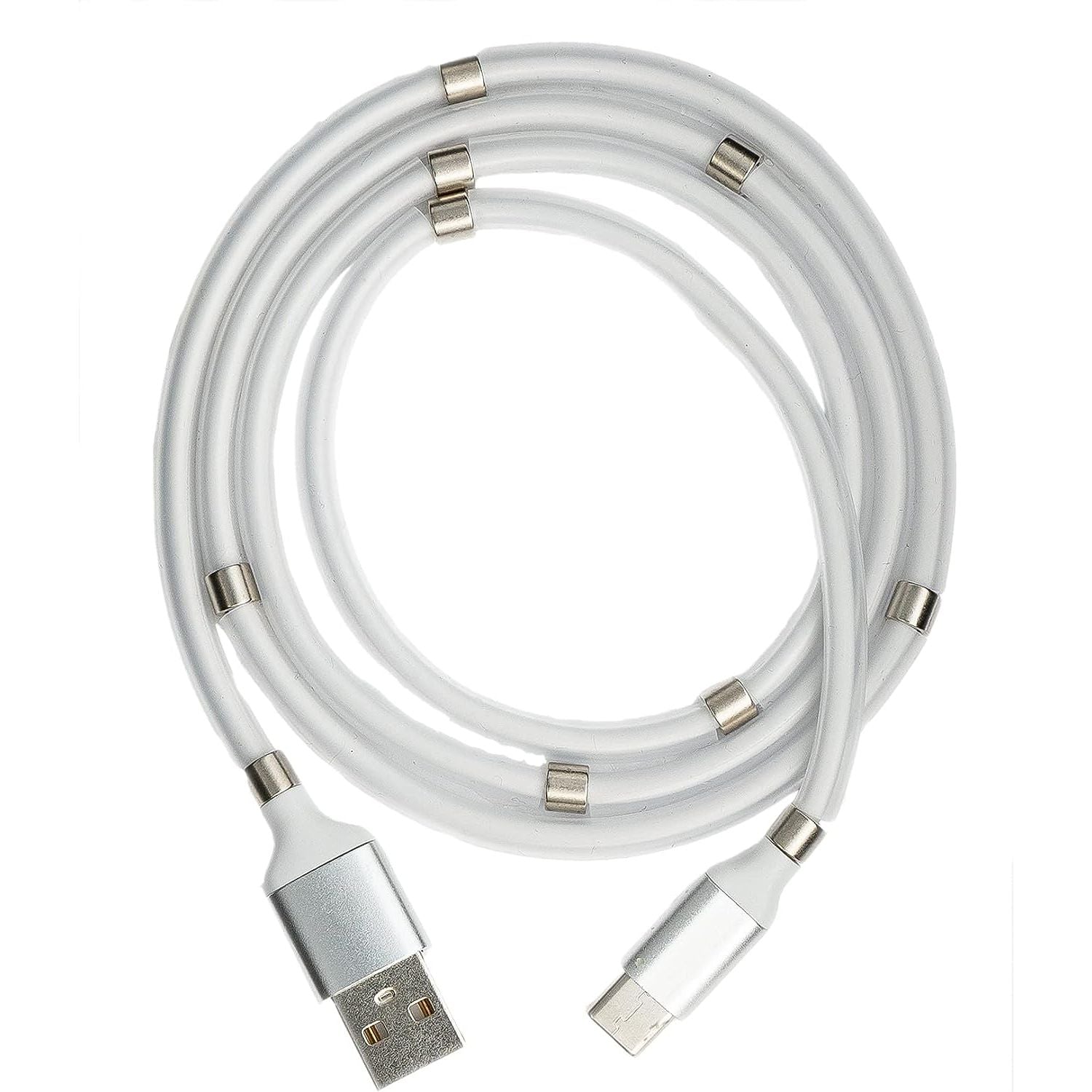 Selbstaufrollbares USB 3.1 Kabel Typ C Zu USB A 1 Meter Weiss Mit Bis Zu 5 Gbit/s Datenrate