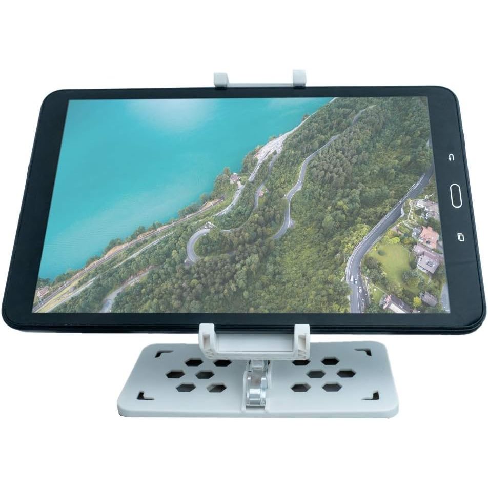 SYSTEM-S Drohnenfernbedienung Halterung Befestigung in Weiß für Smartphone Tablet