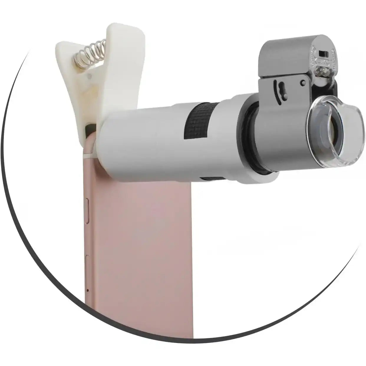 Clip-On Mikroskoplinse 200x LED UV Licht Für iPhone 6 6s Smartphone Tablet PC Makro