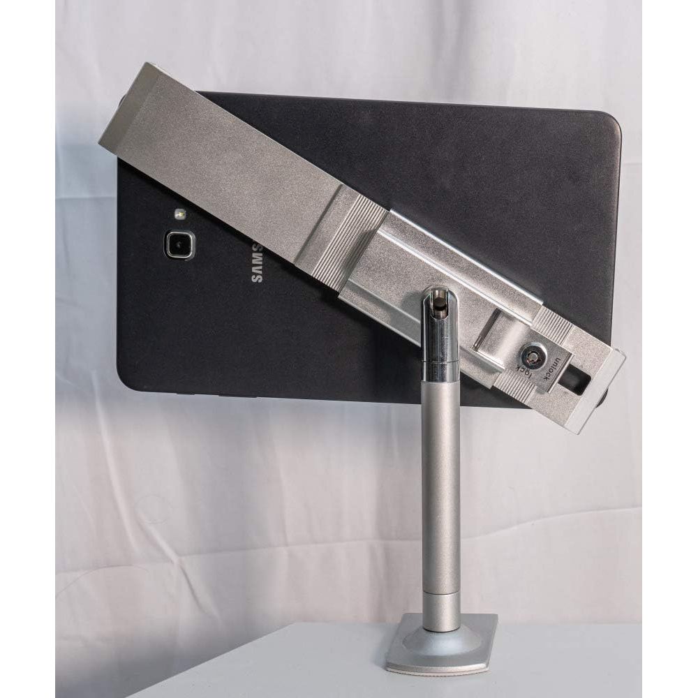 Abschließbare Tischhalterung Für Tablets 9 Bis 13 Zoll Aus Metall In Grau Mit Diebstahlschutz