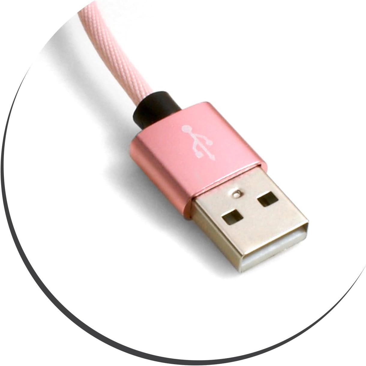 System S Micro USB 2.0 Kabel 200 Cm Geflochtene Nylon Ummantelung Pink Sehr Flexibel Langlebig