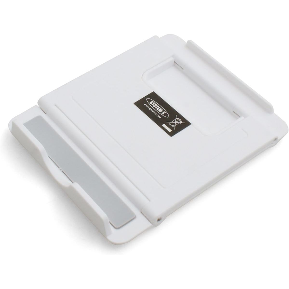 Systemhaus Zakaria Universal Klappständer Tablet Halter Weiss - 6 Stufen Neigung Von 60 Bis 75 Grad