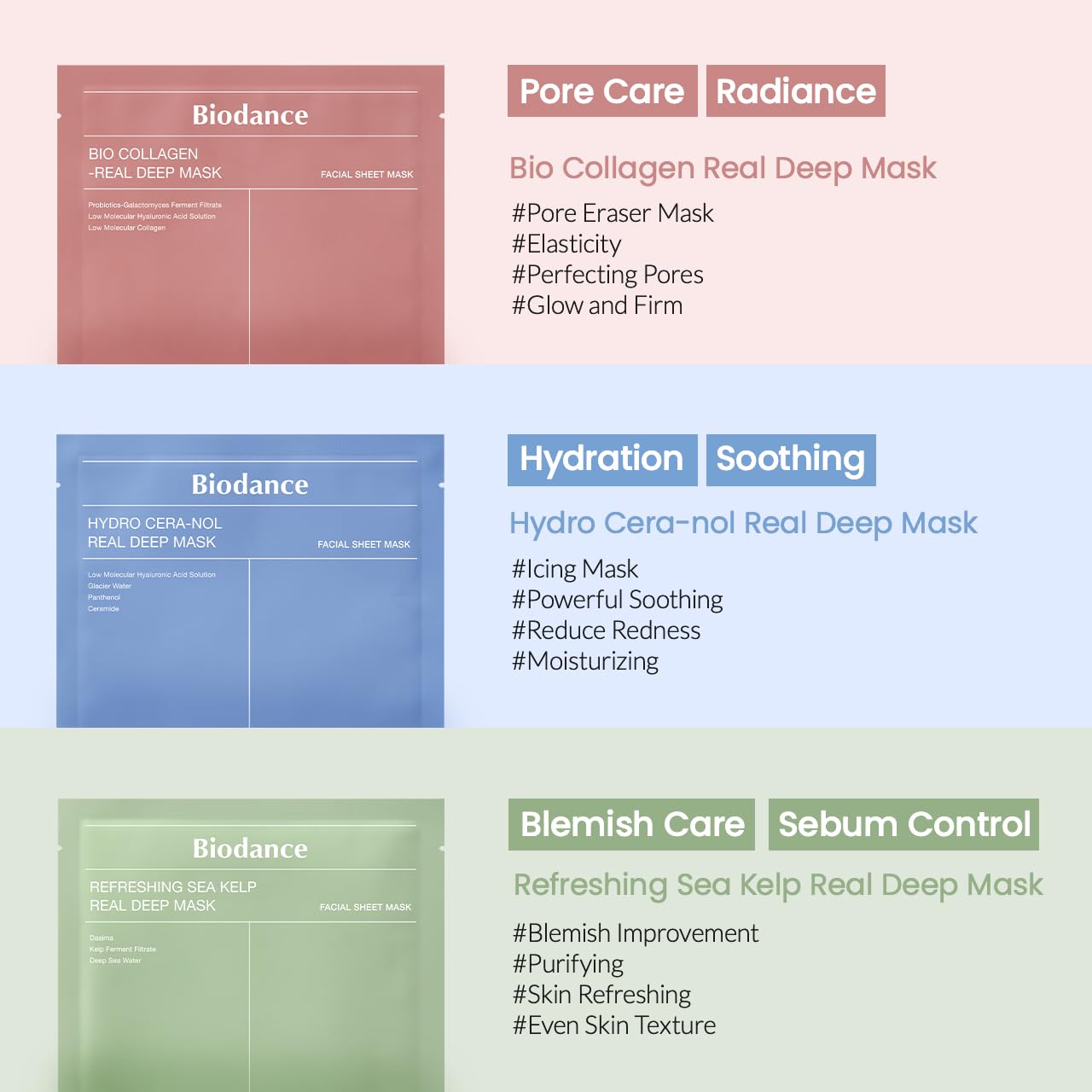 Biodance Refreshing Sea Kelp Real Deep Mask 34g x 4St.