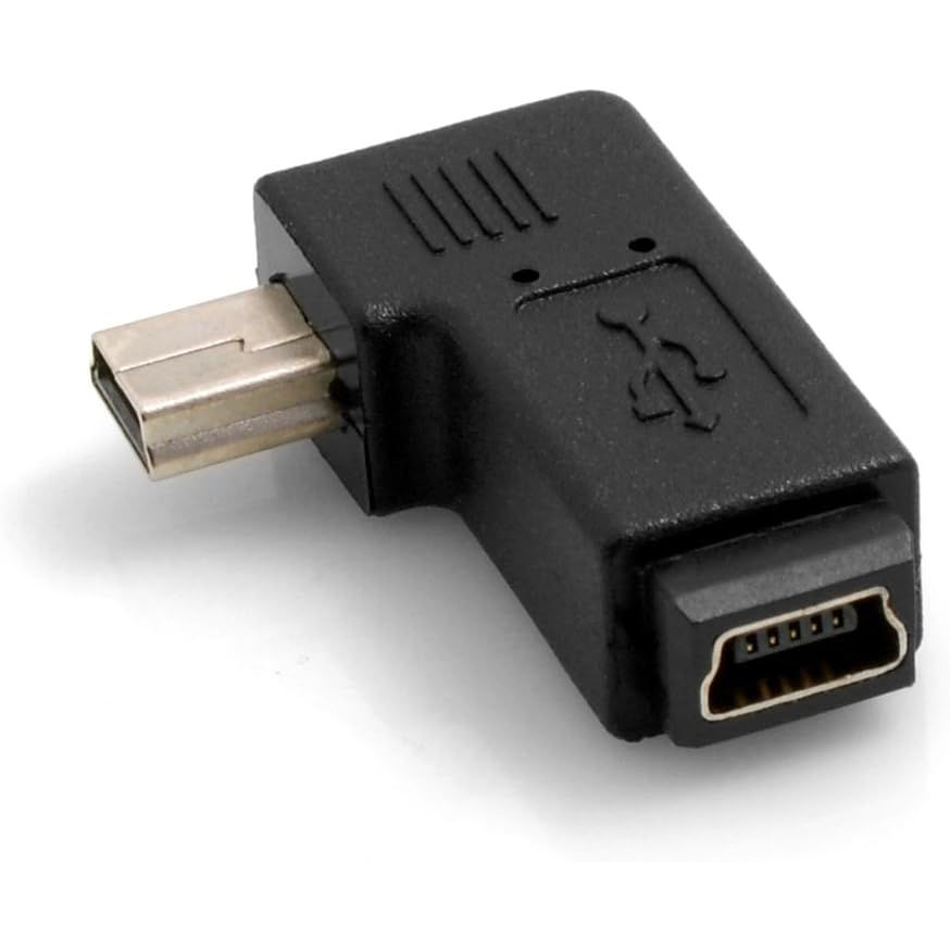 Mini USB (Female) auf Mini USB (Male) 90° Links gewinkelt Winkelstecker Adapter