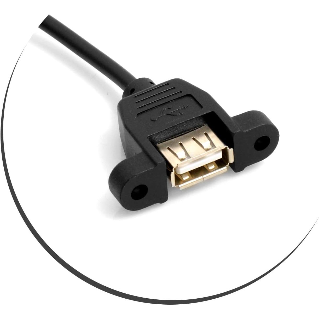 Systemhaus Zakaria USB Typ B Zu USB Typ A Panelmontage Kabel 50cm USB 2.0 Datenkabel
