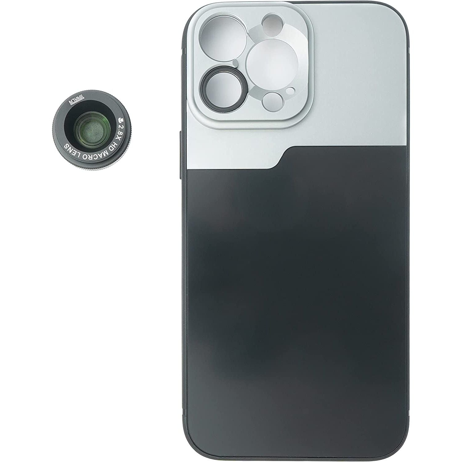 Makro Linse 2.8x HD Filter Mit Hülle Schwarz Für iPhone 14 Pro Max Schraubgewinde