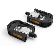 Klappbare Fahrradpedale Universal Schwarz 9 16 Zoll Gewinde 14,3 mm Beidseitige Reflektoren