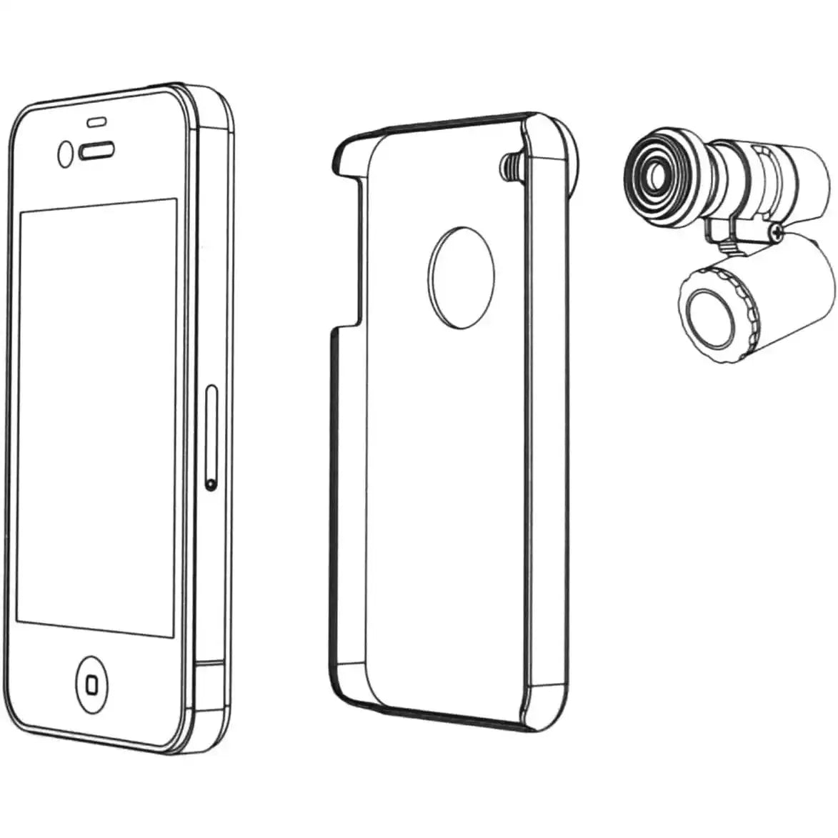 Clip-On Mikroskoplinse 200x LED UV Licht Für iPhone 6 6s Smartphone Tablet PC Makro