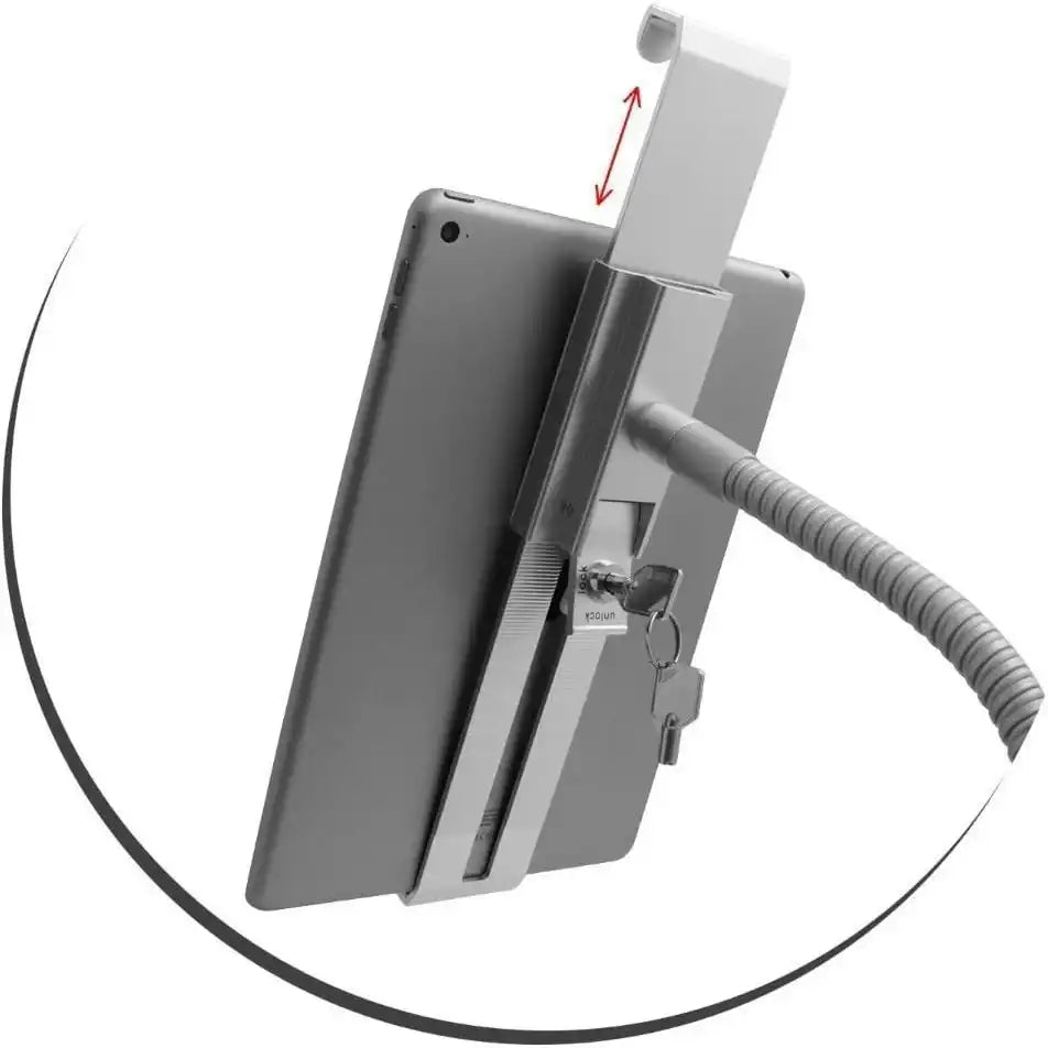 Abschließbare Diebstahl Schutz Schwanenhals Tischhalterung Für Tablets 9,7 Bis 12,9 Zoll