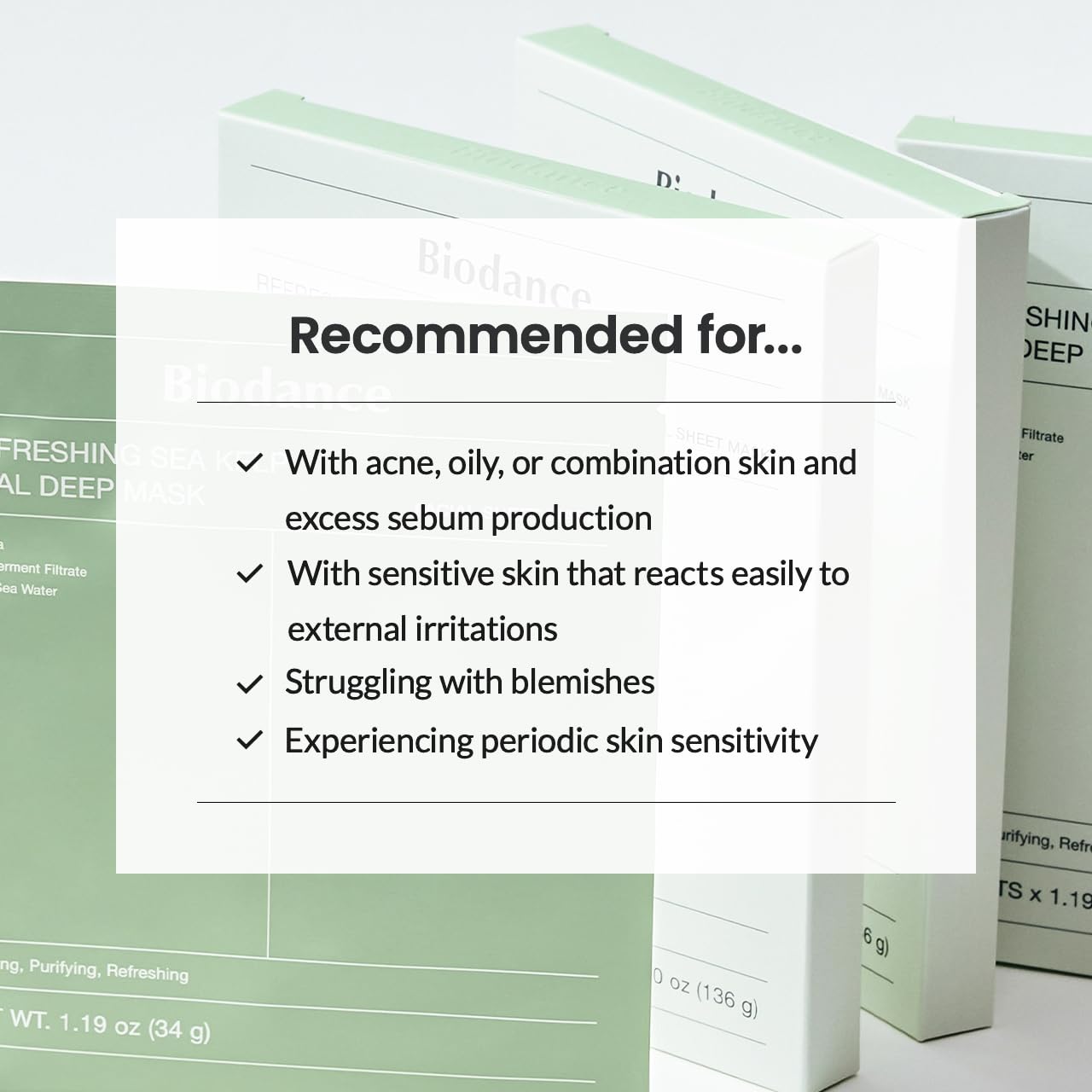 Biodance Refreshing Sea Kelp Real Deep Mask 34g x 4St.