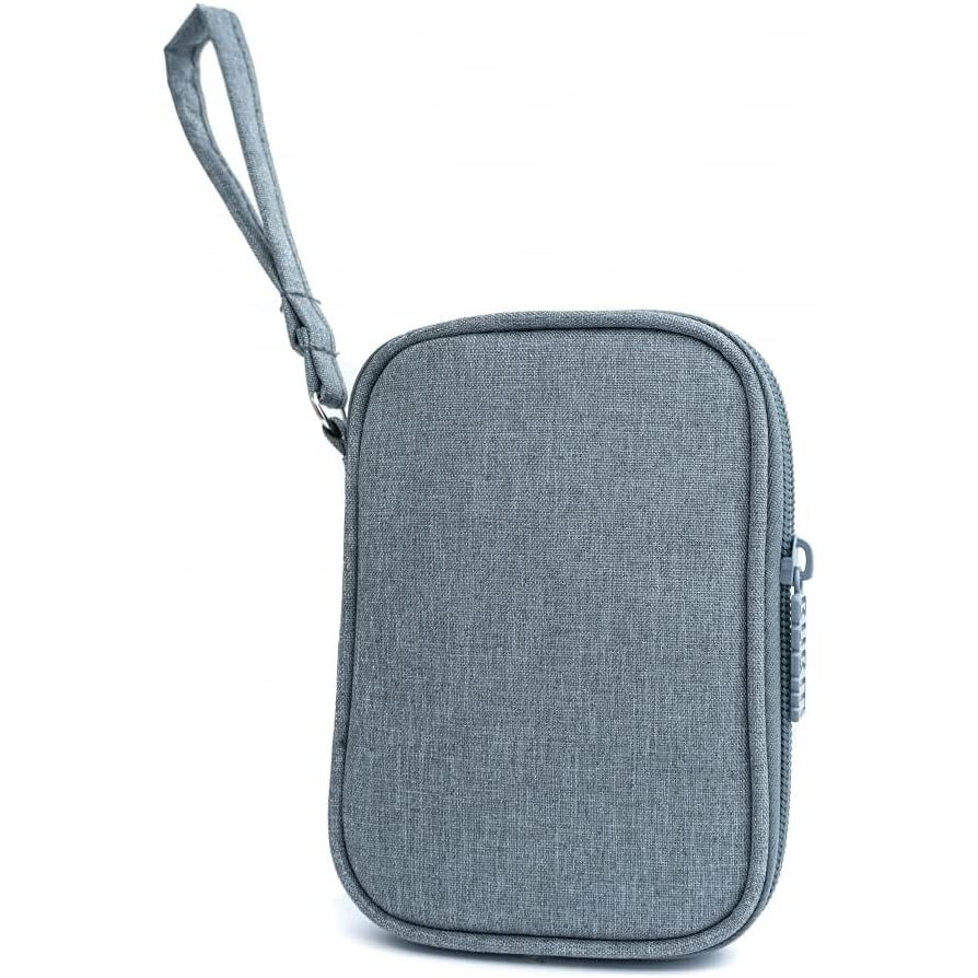 Systemhaus Zakaria Gepolstert Schutztasche Grau Für Powerbank Und Kopfhörer Spritzwassergeschützt