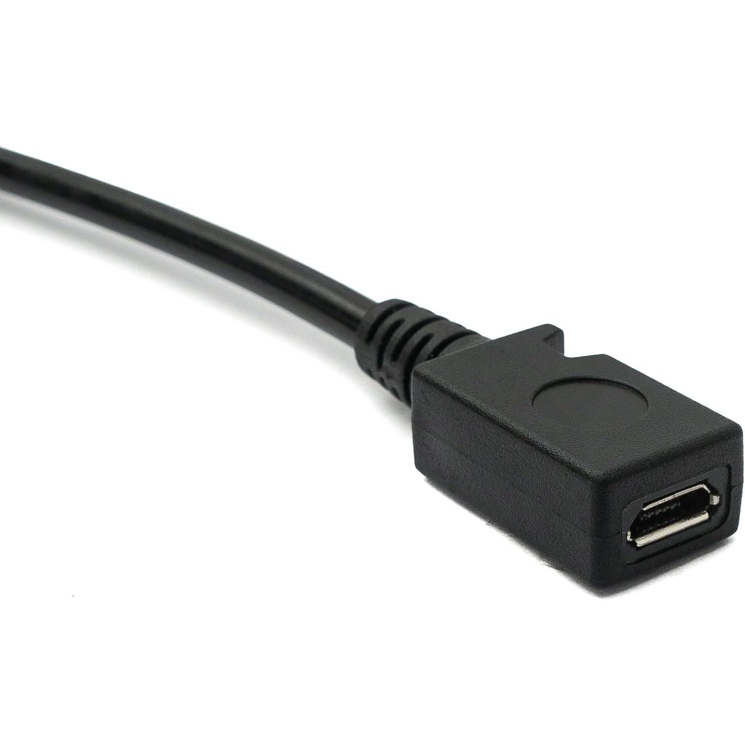System-S USB 3.1 Kabel 120 cm Stecker zu 2.0 Mini B Buchse Spirale in Schwarz
