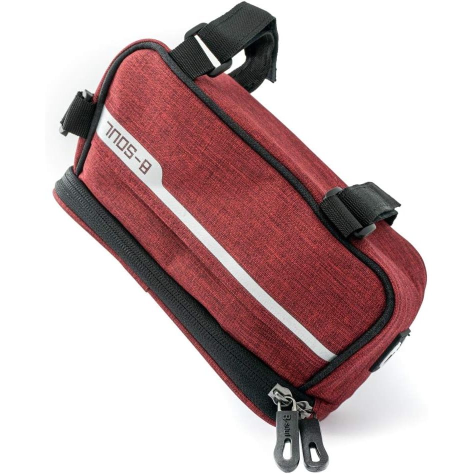 Fahrrad Tasche Halterung Rot Für Smartphone Sichere Lenkerbefestigung Mit Reißverschluss