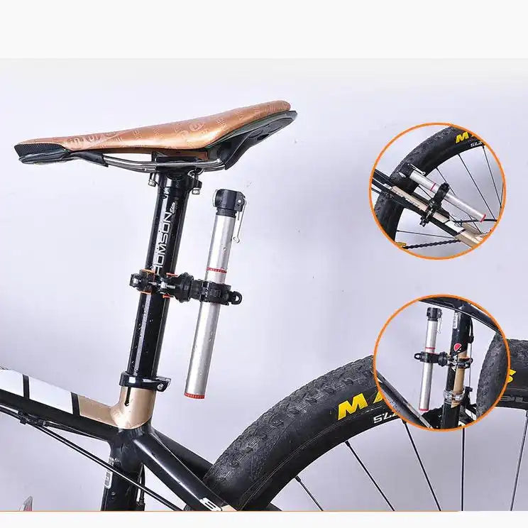 SYSTEM-S Fahrrad Halterung Befestigung in Schwarz Weiß für Lampe Fahrradpumpe