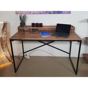 Industrial Schreibtisch Computertisch - 120x88x55cm - Liverpool - Metall-Gestell schwarz