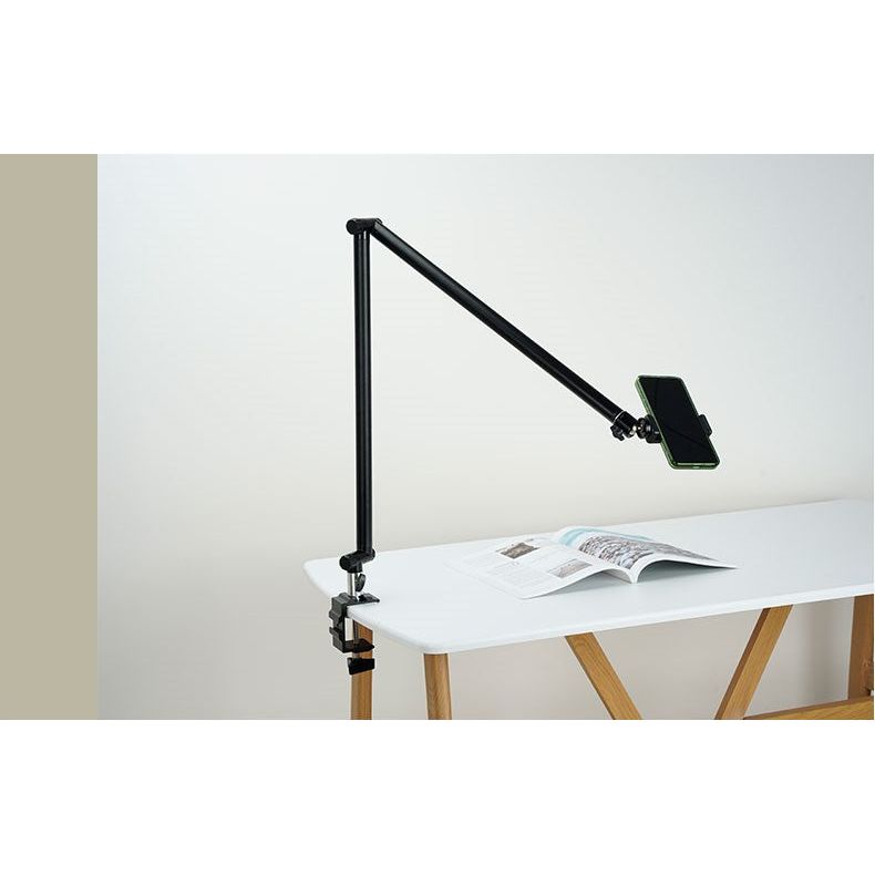 Tischhalterung Mit 360 Grad Schwanenhals Ständer Für Tablets Und Smartphones Schwarz