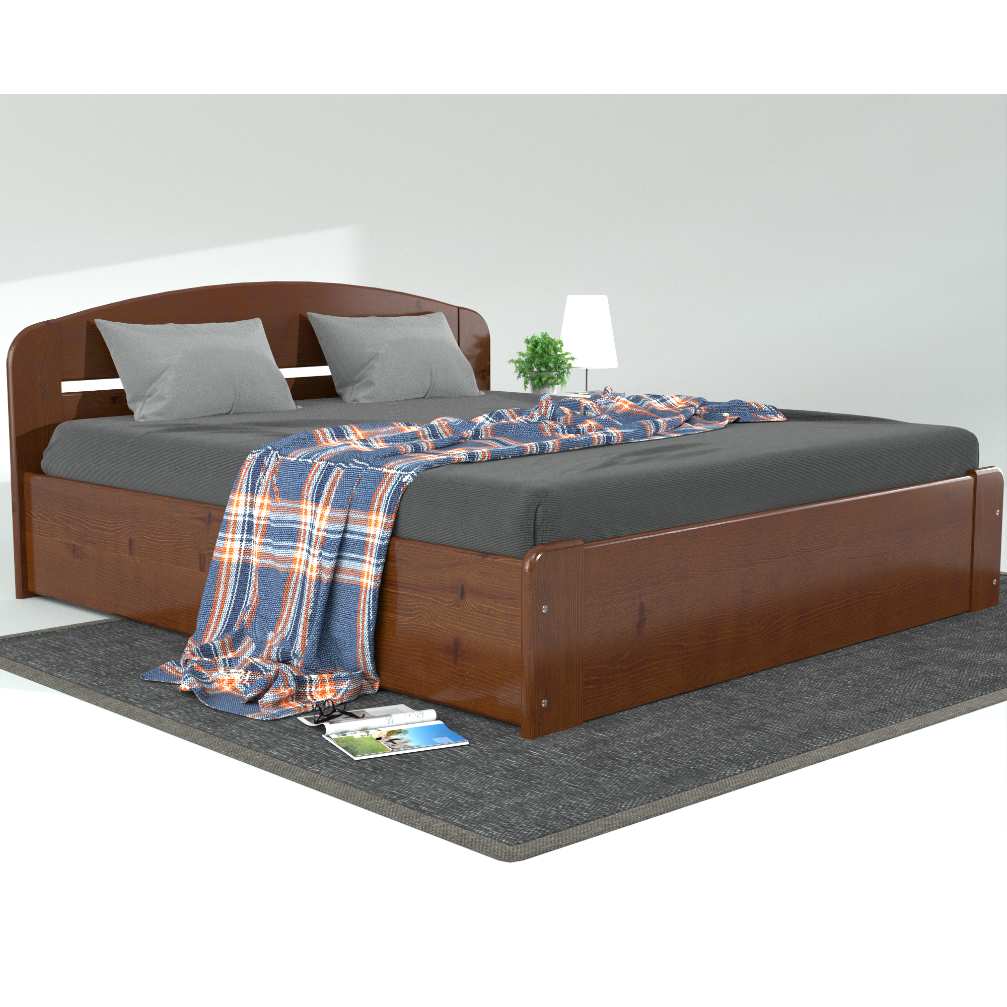 Anika Kieferbett mit Bettkasten | Massivholz | Naturholz | 100% Bio-Bett inkl. Lattenrost