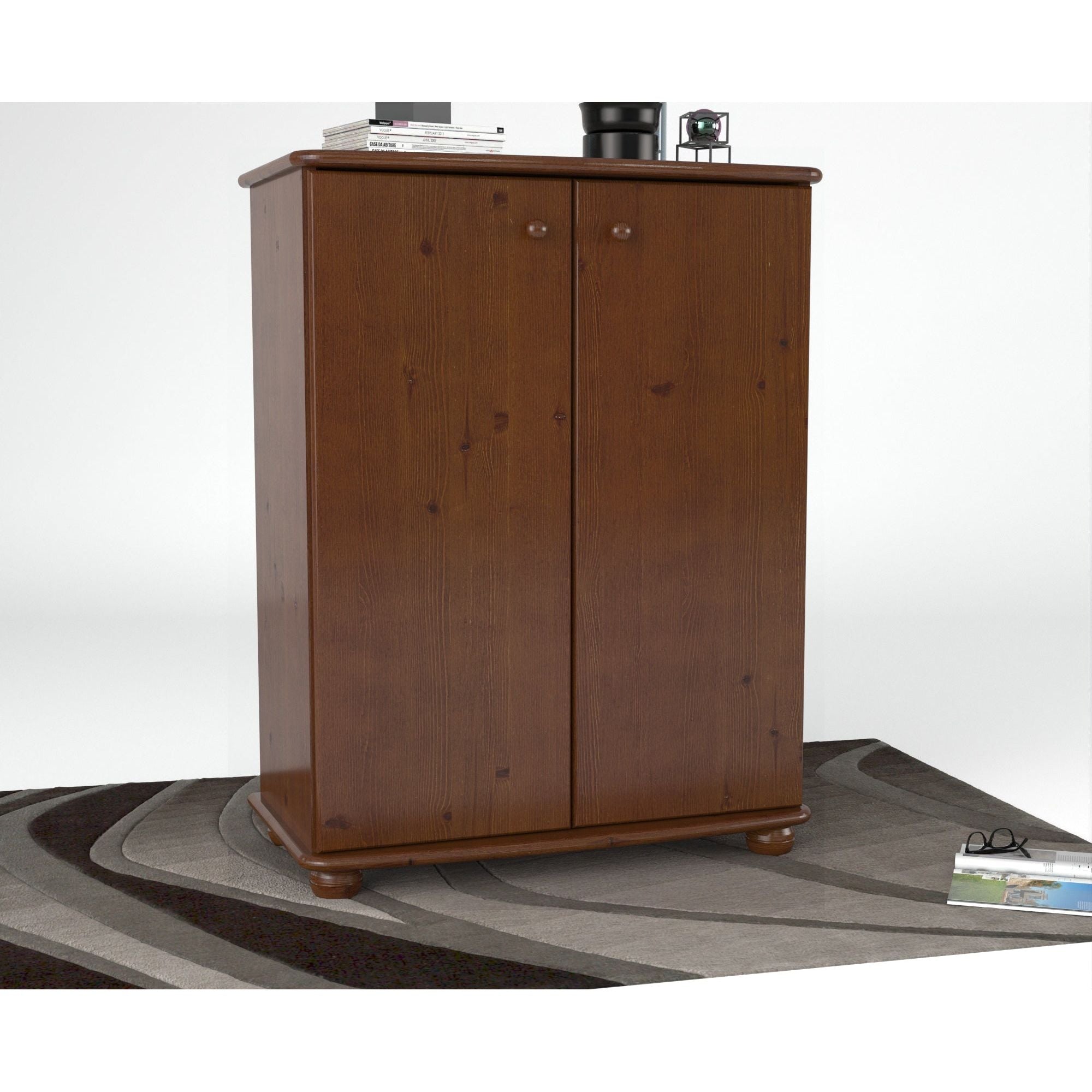 Anika Kommode Sideboard | mit Kleiderstange | 2-Türig | 100% Bio Kiefer