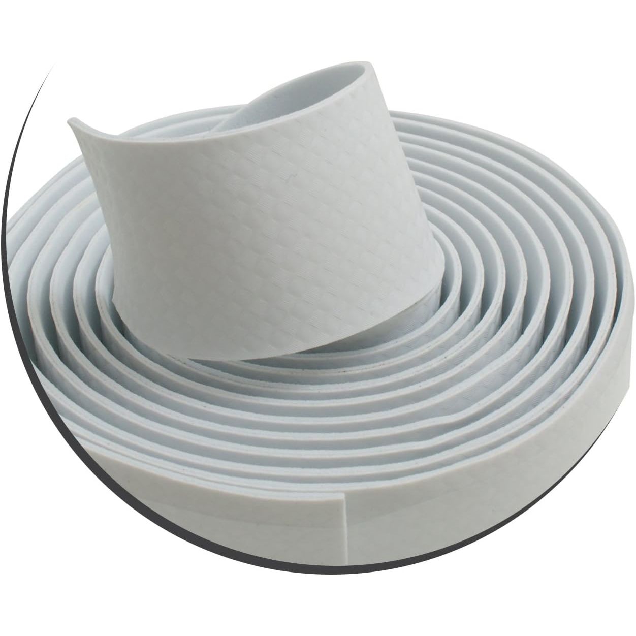 SYSTEM-S 2er Set Lenkradband Lenkerband Lenker Band Rennrad mit 2 Endstopfen in Weiß Carbonlook