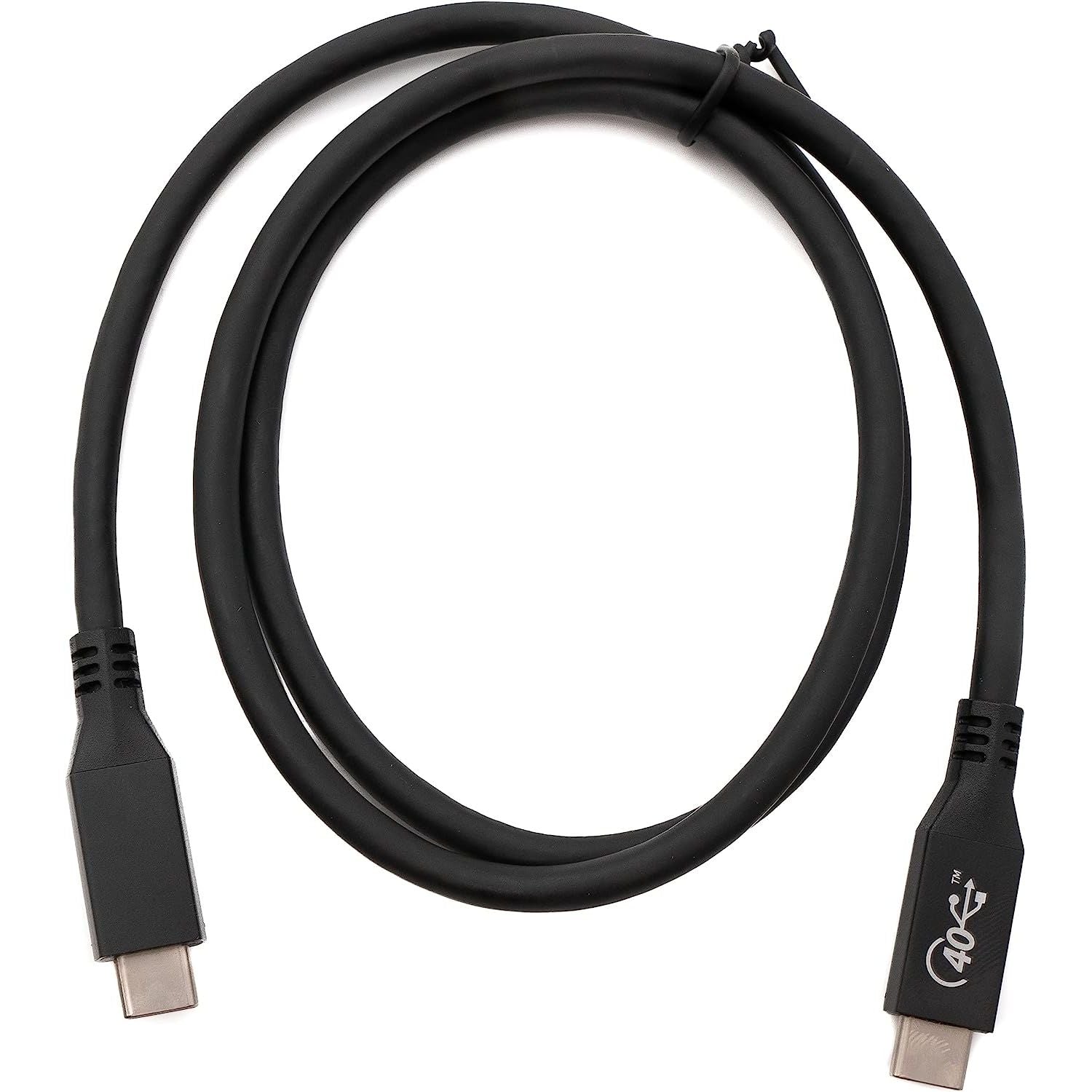 SYSTEM-S USB4 USB Kabel 80 cm Typ C Stecker zu Stecker 40 Gbit/s USB 4.0 in Schwarz