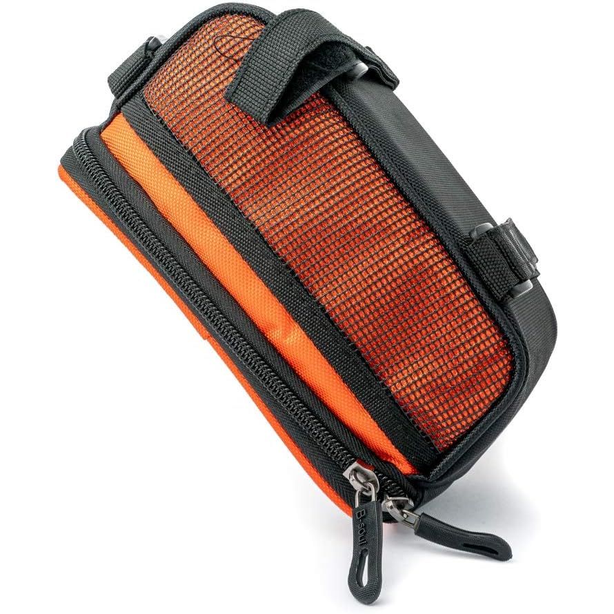 Fahrrad Tasche Halterung Orange Robuste Smartphone Halterung Mit Klettverschluss Bis 17 cm