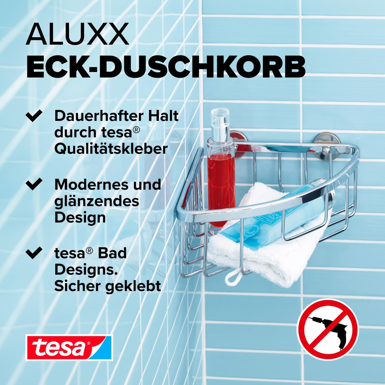 Tesa Eckduschkorb für stilvolle Badezimmer TM