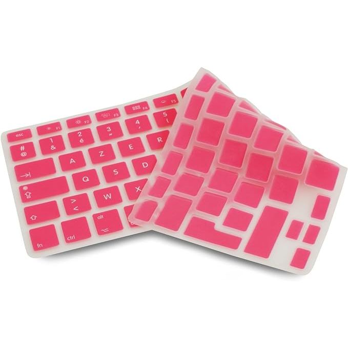 Silikon Tastaturabdeckung AZERTY Französisch Rosa Für MacBook Pro 13 15 17 Zoll iMac MacBook Air