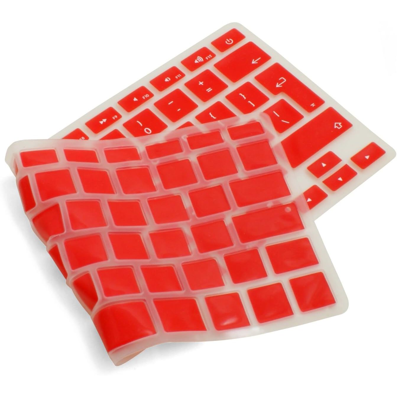 SYSTEM-S Silikon Tastaturschutz Tastaturabdeckung QWERTY EnglischeTastatur Abdeckung Schutz für MacBook Pro 13" 15" 17" / iMac / MacBook Air 13" in Rot