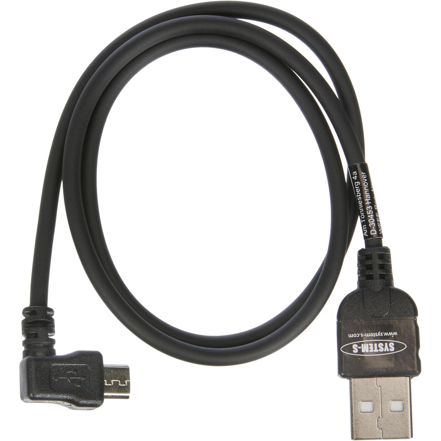 Micro USB 2.0 Kabel 50 cm mit 90 Grad Linkswinkelstecker USB A zu Micro B Daten und Ladekabel
