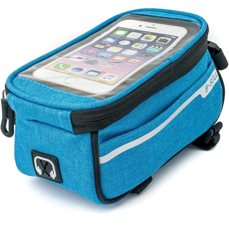 Fahrrad Handy Tasche Blau Halterung Am Rahmen Mit Klettverschluss Für Smartphone Praktisch