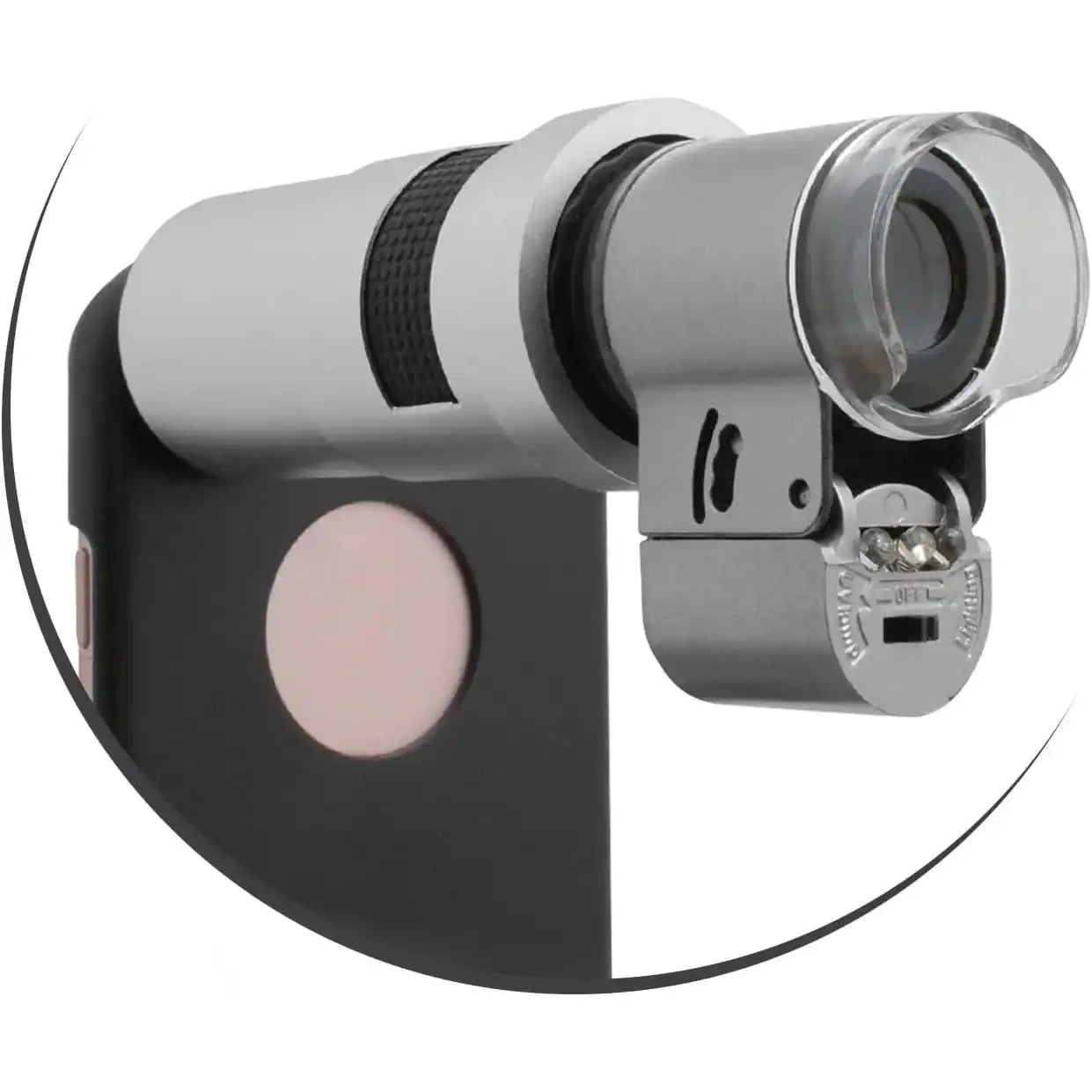 Clip-On Mikroskoplinse 200x LED UV Licht Für iPhone 6 6s Smartphone Tablet PC Makro