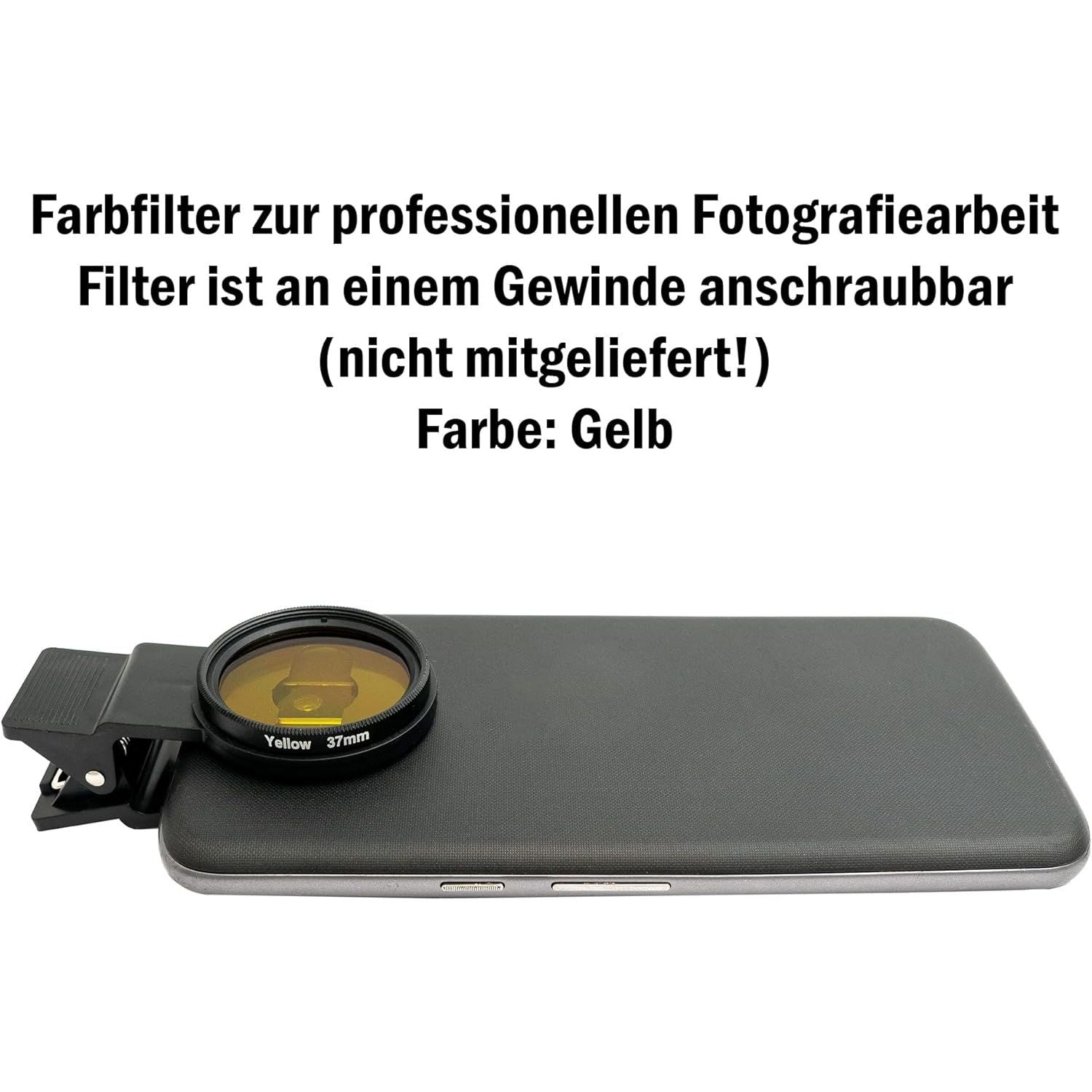 Gelber Farbfilter 37 mm Schraubfilter Für Fotografen Und Studiosysteme Kompatibel Systemhaus Zakaria