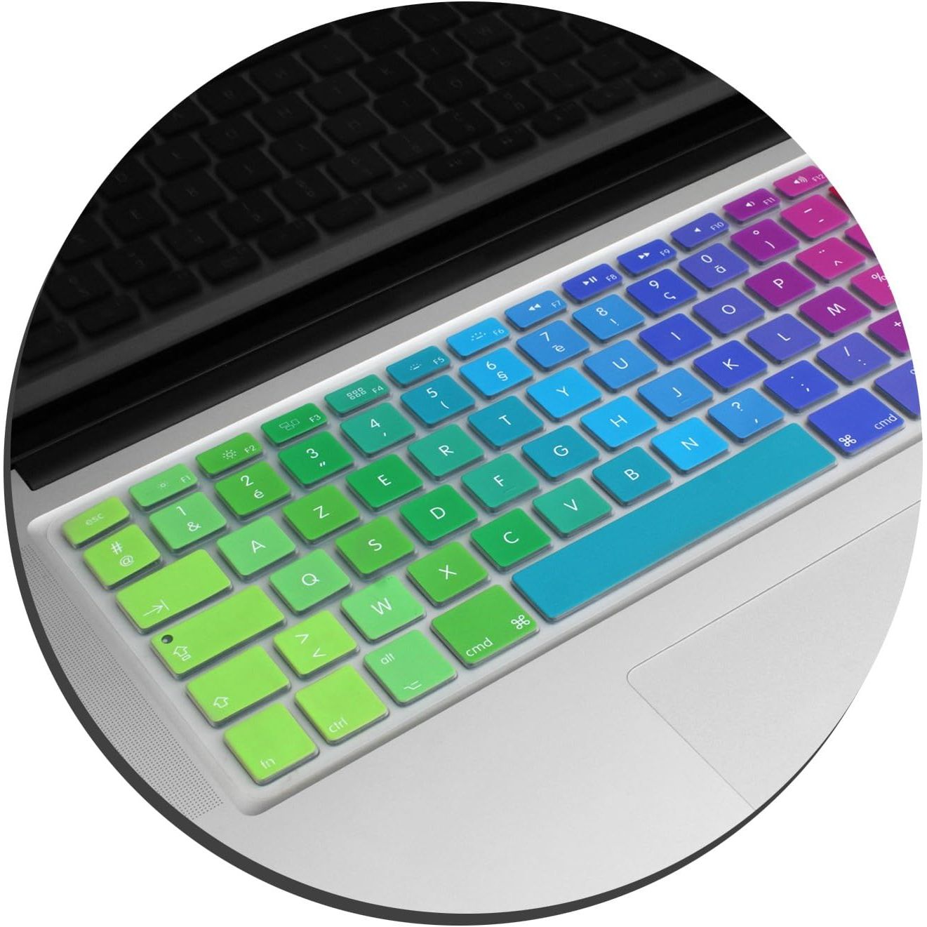 Silikon Tastaturabdeckung Regenbogenfarben Für Deutsche QWERTZ Tastatur MacBook Pro Air iMac