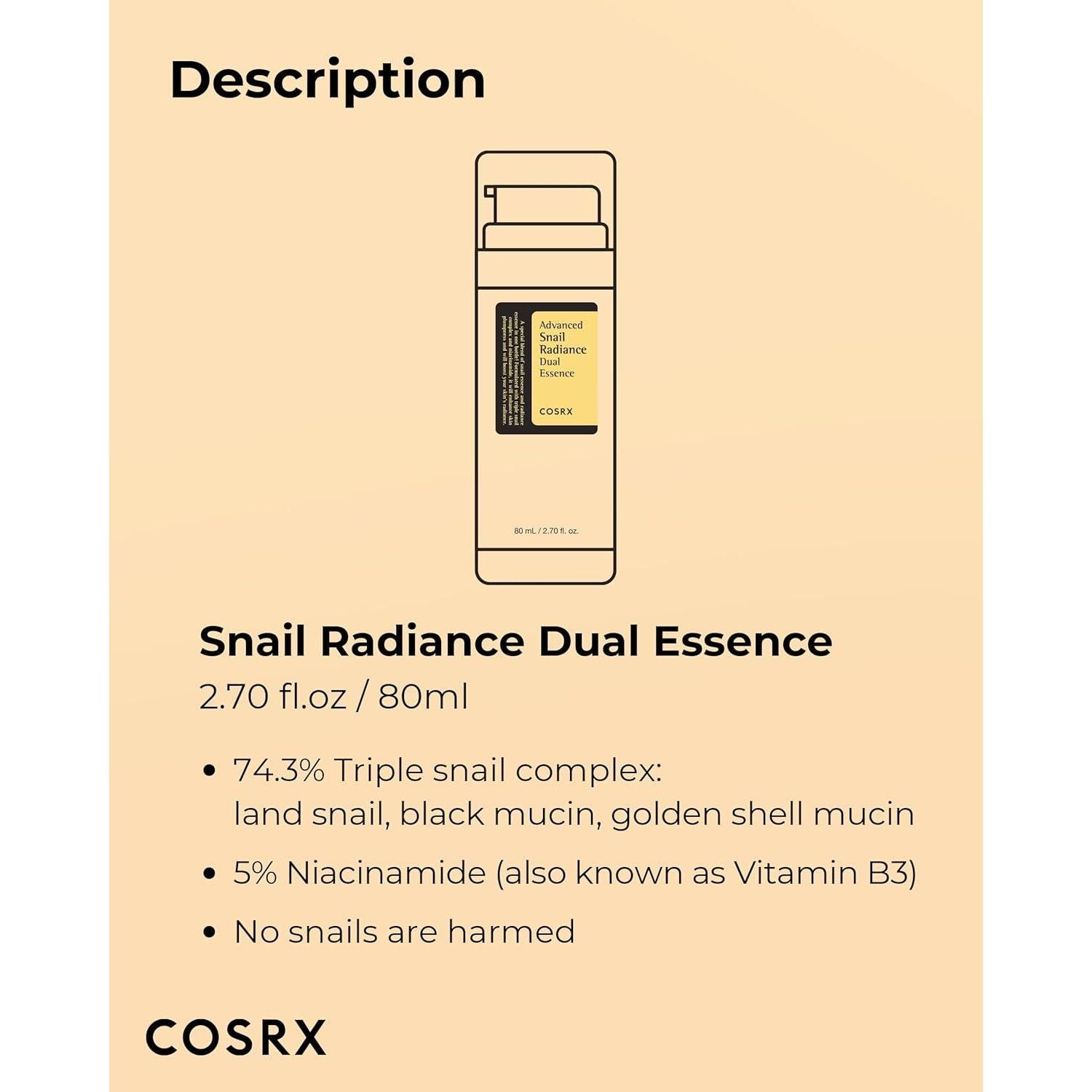 COSRX Advanced Snail Radiance Dual Essence 80ml