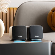 S3 Stereo Lautsprecher Mit 3,5 mm AUX Und Subwoofer RGB LED Beleuchtung USB Stromversorgung Schwarz