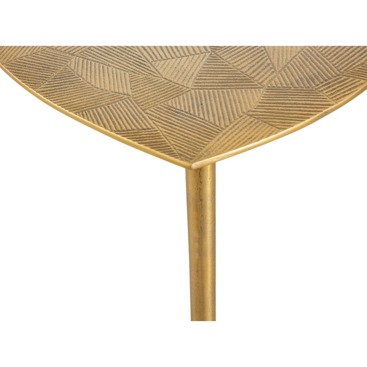 Beistelltisch - Metall Dekotisch - Alster - 40x45x40 cm dreieckig - Aluminium -