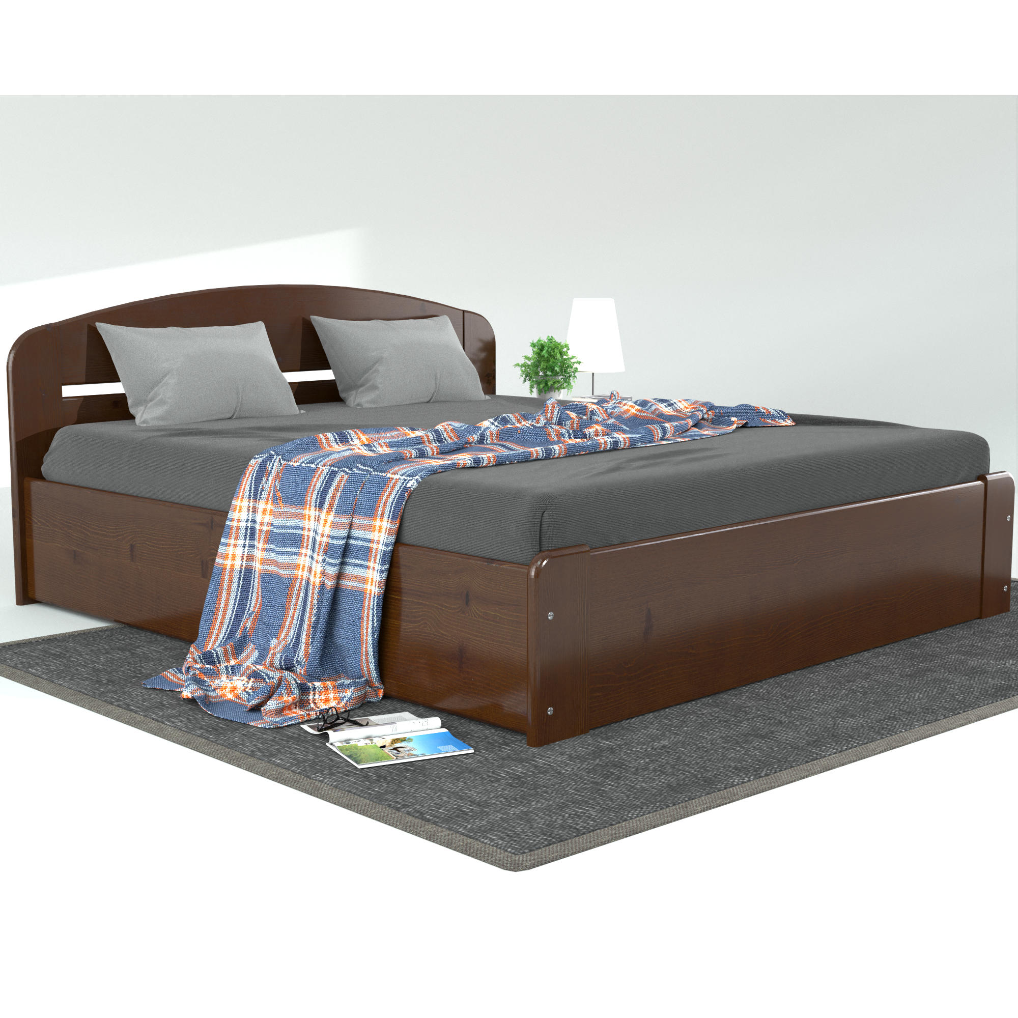 Anika Kieferbett mit Bettkasten | Massivholz | Naturholz | 100% Bio-Bett inkl. Lattenrost