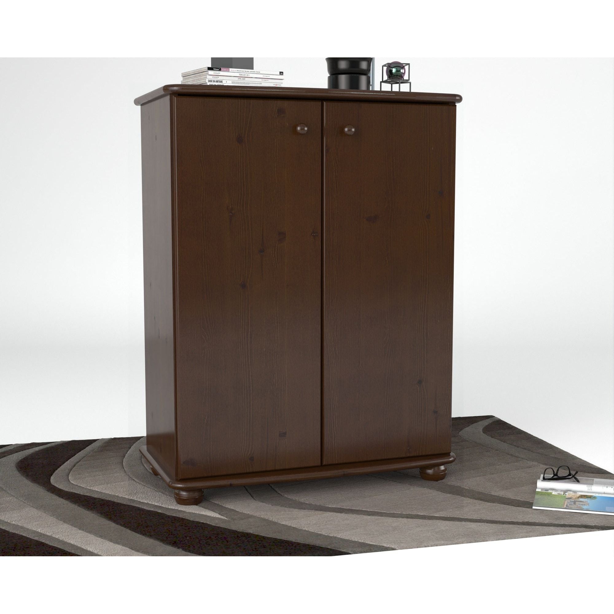 Anika Kommode Sideboard | mit Kleiderstange | 2-Türig | 100% Bio Kiefer