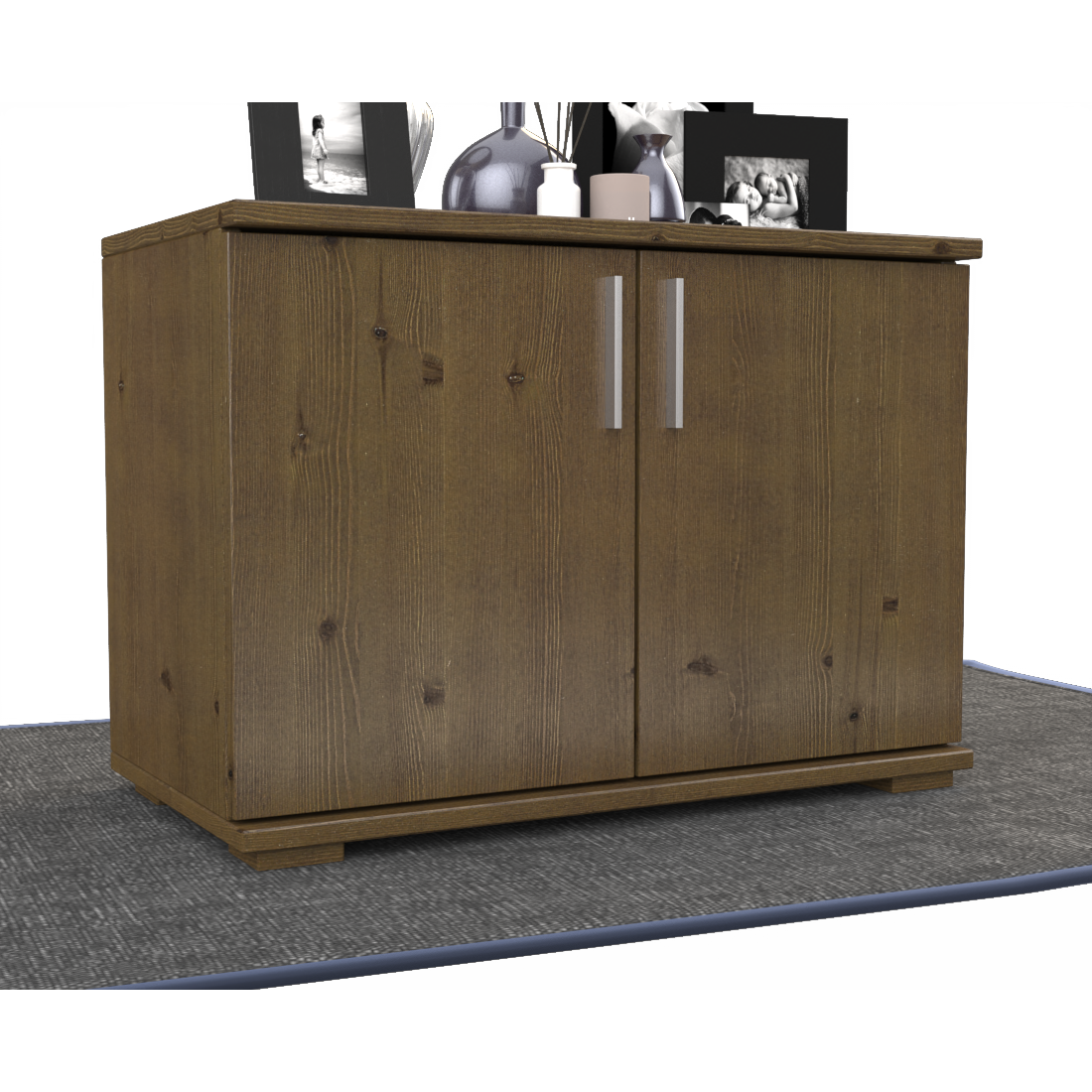 Nobis Kommode Sideboard | 2 Türig | 57cm hoch | 100% Bio Kiefer Massivholz