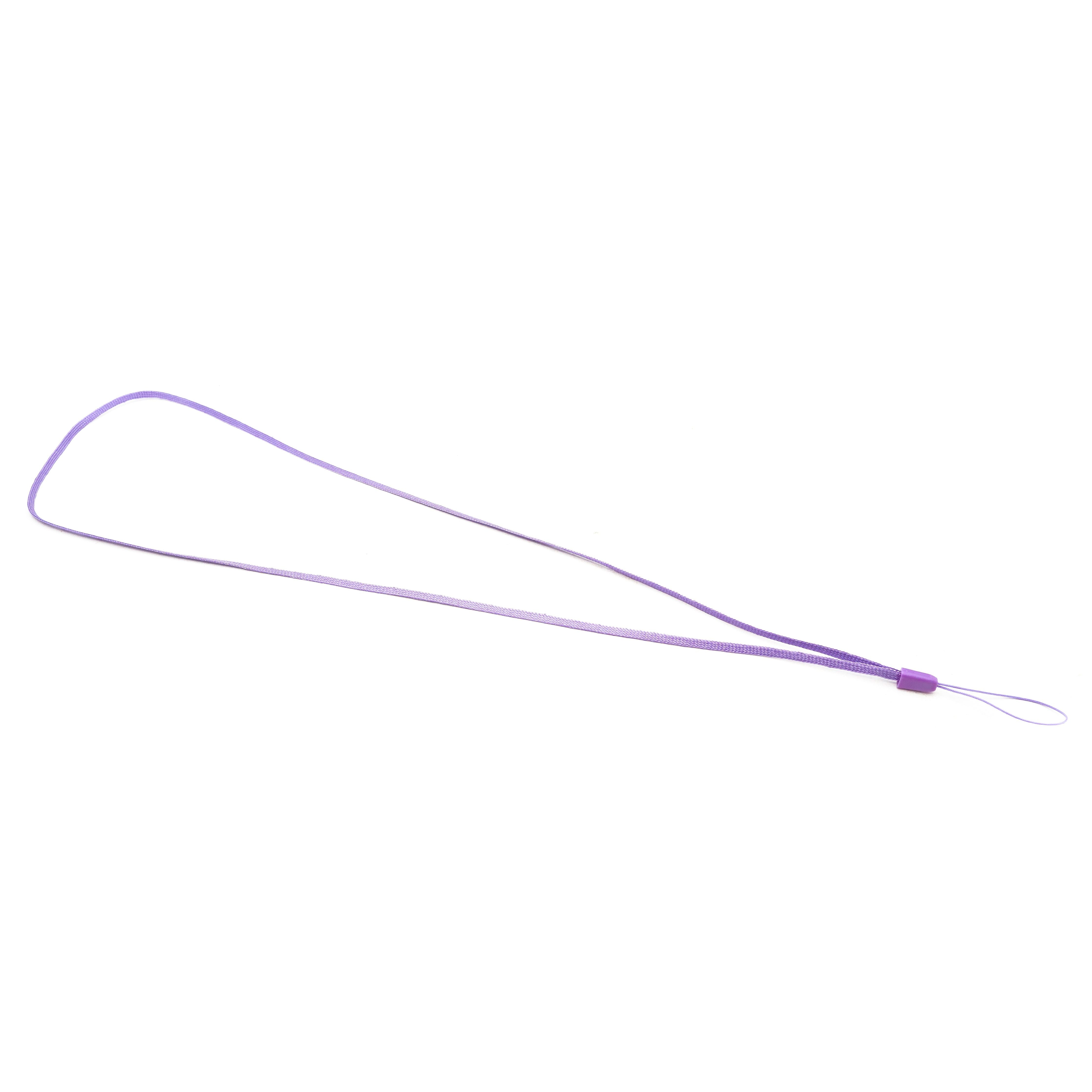 SYSTEM-S 5x Halsband Umhängeband Trageband mit Schlaufe in Lila für Smartphone MP3-Player
