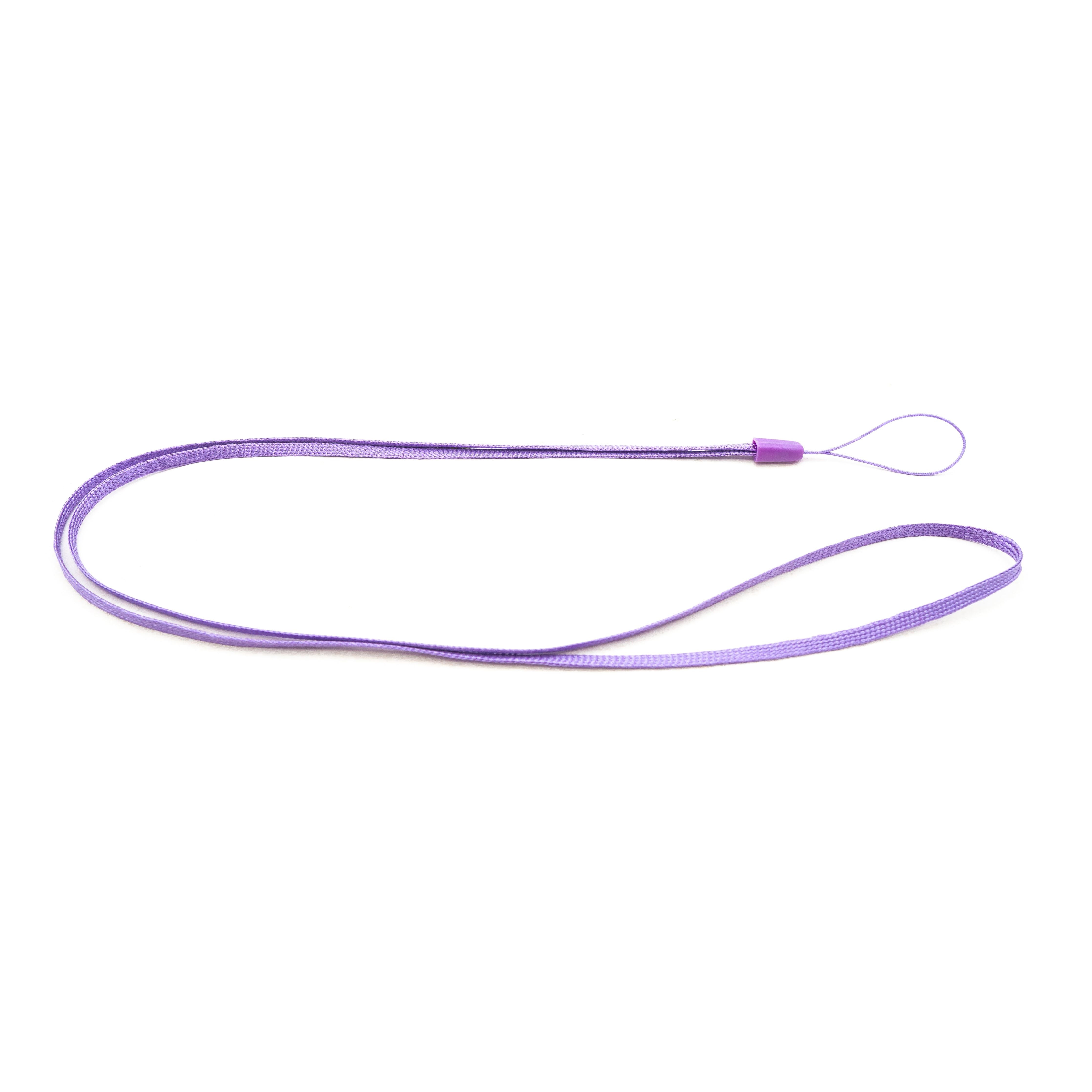 SYSTEM-S 5x Halsband Umhängeband Trageband mit Schlaufe in Lila für Smartphone MP3-Player